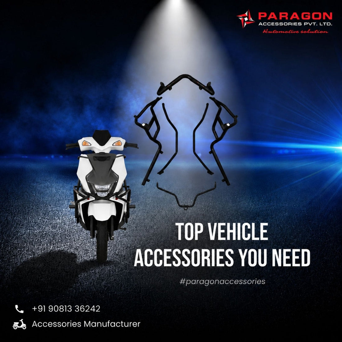 Top Two-Wheeler Vehicle Accessories You Need Complete Guide to TVS, Activa, and Motorcycle Accessories