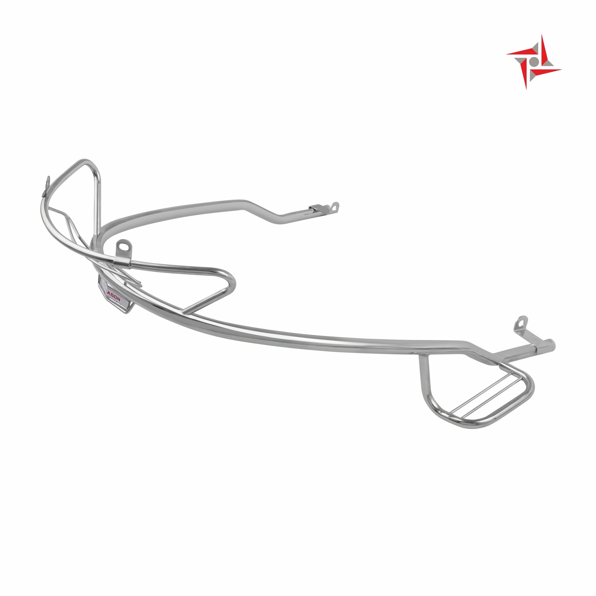 Side profile of Magnus Grand/Neo chrome accessory guard bars
